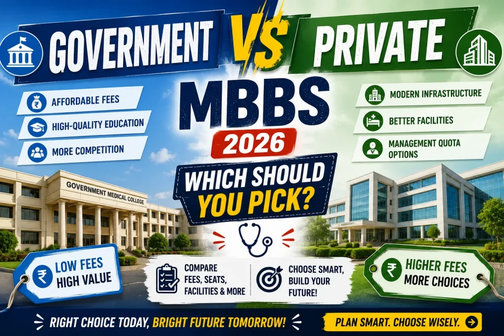 government mbbs vs private mbbs comparison 2026